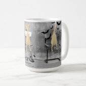 Drei Stimmen Hühner-Tasse Kaffeetasse (VorderseiteRechts)