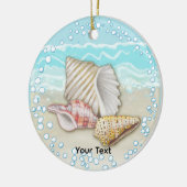 Drei Strandmuscheln Keramik Ornament (Links)