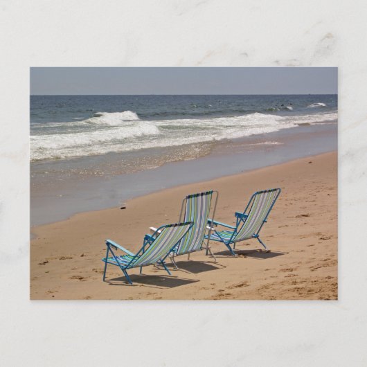 Drei Strandstühle Postkarte (Vorderseite)
