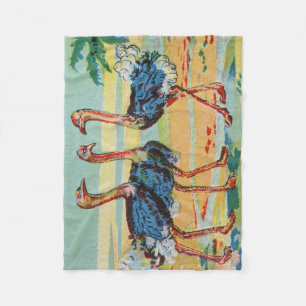 Drei Strauße Fleecedecke