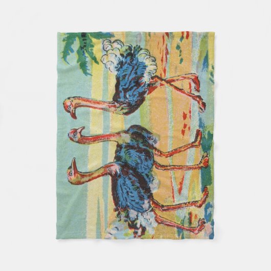 Drei Strauße Fleecedecke (Vorderseite)