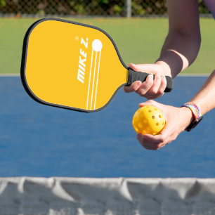Drei Streifen Gelb Pickleball Schläger