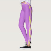 Drei-Streifen-Violett-Leggings Leggings (Links)