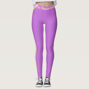 Drei-Streifen-Violette Leggings