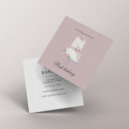 Drei Stufen Bäckerei Quadratische Visitenkarte