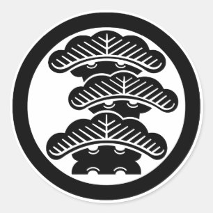 Drei-Stufen-Kiefer-R im Kreis Runder Aufkleber