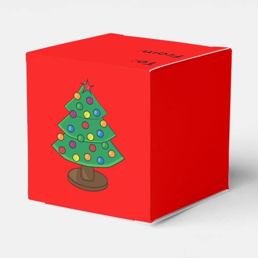 Drei Stufen Weihnachtsbaum bis Geschenkschachtel (Rückseite)