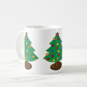 Drei Stufen Weihnachtsbaum Kaffeetasse (Vorderseite Links)
