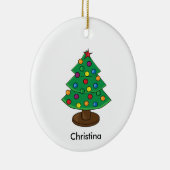 Drei Stufen Weihnachtsbaum Personalisiert Keramikornament (Rechts)