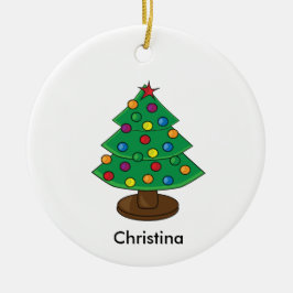 Drei Stufen Weihnachtsbaum Personalisiert Keramikornament