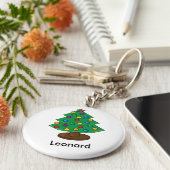 Drei Stufen Weihnachtsbaum Schlüsselanhänger (Seite)