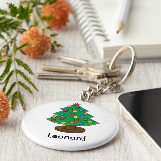 Drei Stufen Weihnachtsbaum Schlüsselanhänger (Seite)