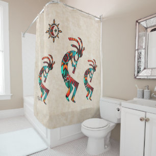 Drei südwestliche Kokopelli-Duschvorhang Duschvorhang