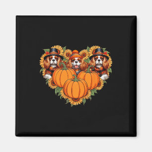 Drei süße Cavalier King Charles Spaniels Thanksgi Magnet