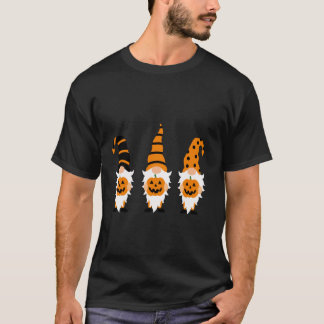 Drei süße Halloween-Gnome Einzigartiger Herbst-Kür T-Shirt