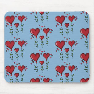 Drei süße Herzen Mousepad