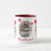 Drei süßer Eichhörnchen-Valentinsgruß Tasse (Zentrum)