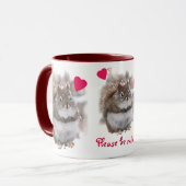 Drei süßer Eichhörnchen-Valentinsgruß Tasse (Vorderseite Links)