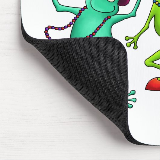 Drei tanzende Frösche Mousepad (Ecke)