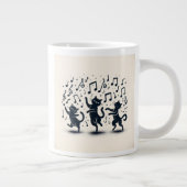 Drei tanzende Katzen. Jumbo-Tasse (Rechts)