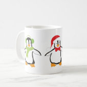 Drei tanzende Niedliche Pinguine Kaffeetasse (Vorderseite Links)