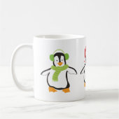 Drei tanzende Niedliche Pinguine Kaffeetasse (Links)