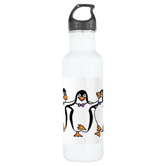 Drei tanzende Pinguine Trinkflasche (Vorderseite)