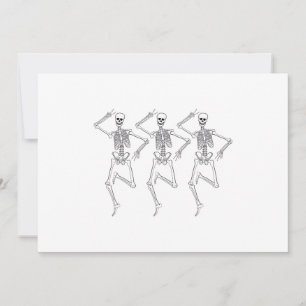 Drei tanzende Skelette Einladung