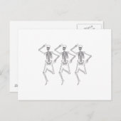 Drei tanzende Skelette Postkarte (Vorne/Hinten)