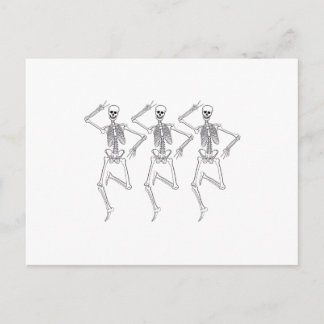 Drei tanzende Skelette Postkarte