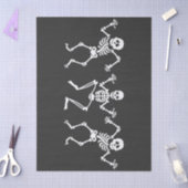 Drei tanzende Skelette schwarz-weiß Decoupage Seidenpapier (Basteln)