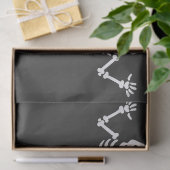 Drei tanzende Skelette schwarz-weiß Decoupage Seidenpapier (Geschenk)