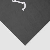 Drei tanzende Skelette schwarz-weiß Decoupage Seidenpapier (Detail)