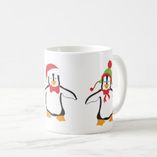 Drei tanzende süße Pinguine Kaffeetasse