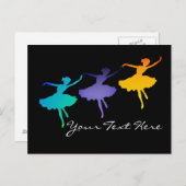 Drei Tänzer Postkarte (Vorne/Hinten)