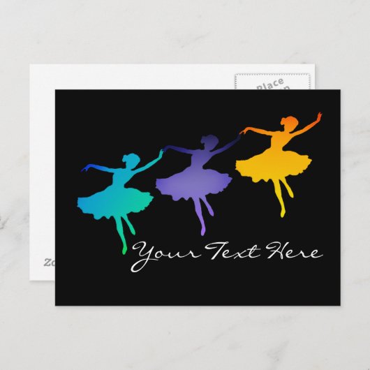 Drei Tänzer Postkarte (Vorne/Hinten)