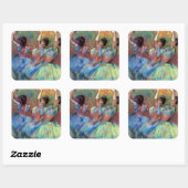 Drei Tänzer von Degas Quadratischer Aufkleber (Blatt)