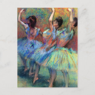 Drei Tänzerinnen von Degas Postkarte