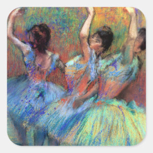 Drei Tänzerinnen von Degas Quadratischer Aufkleber