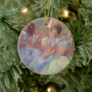 Drei Tänzerinnen von Edgar Degas, Vintage Ballett- Keramik Ornament