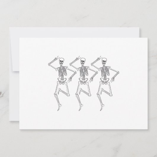 Drei Tanzskelette Einladung (Vorderseite)