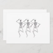 Drei Tanzskelette Einladung (Vorne/Hinten)