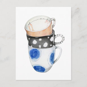 Drei Tasse Postkarte