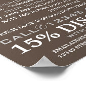 Drei Tasten und Logo, Schlosserwerbung Poster (Ecke)