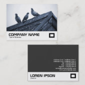 Drei Tauben auf einem Dach Visitenkarte (Vorne/Hinten)