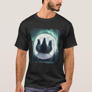 Drei Tauben heulen auf dem Mond Parody 3 Wolf Mo T-Shirt
