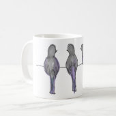 Drei Tauben-Kumpel Kaffeetasse (Vorderseite Links)