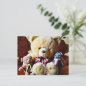 Drei Teddy Bears Postkarte (Stehend Vorderseite)
