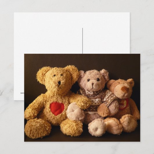 Drei Teddy Bears Postkarte (Vorne/Hinten)