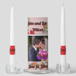 Drei-teilige Hochzeitskerze, Blume in der Mauer Kerzenset